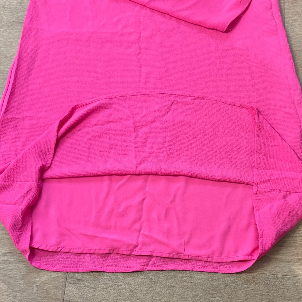 Pink Lily Vibrant Pink One-Shoulder Dress - Picture 6 of 9